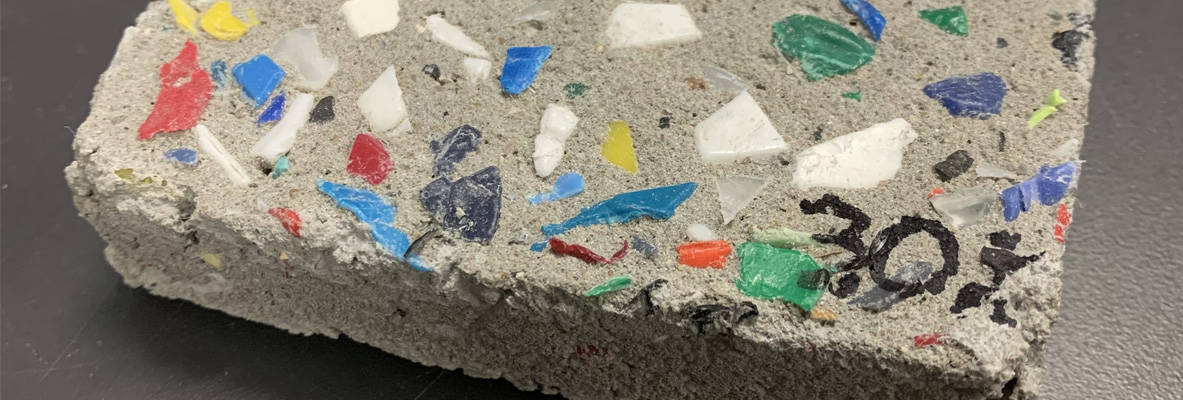 Concrete Block with Recycled Plastic
