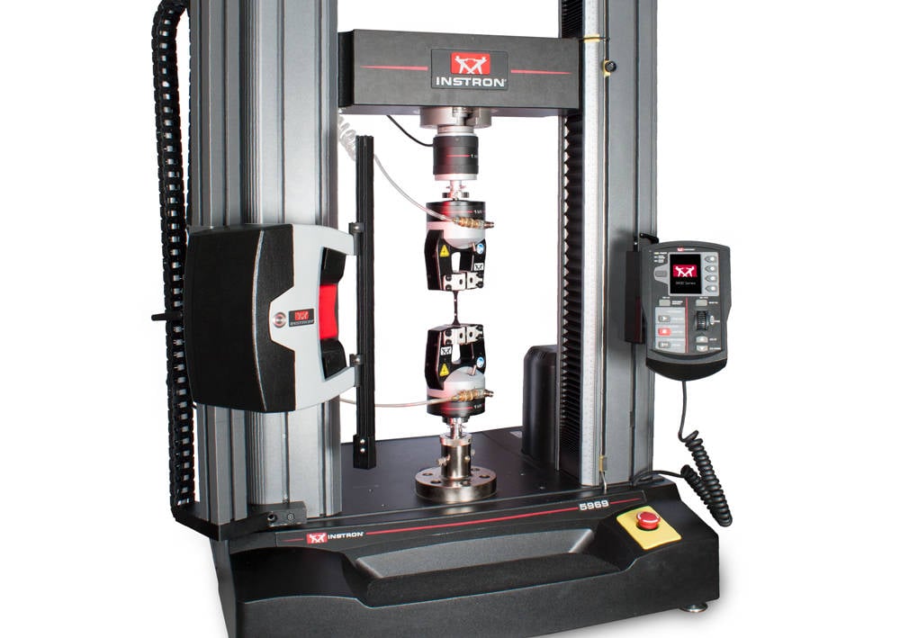 Model 5965 Testing System Performing a 3-Point Bend Test on a Screwdriver