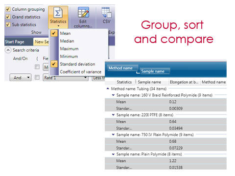 Group, sort and compare