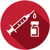 Icono de prueba del dispositivo de administración del fármaco y del recipiente