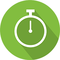 Icono de cronómetro verde
