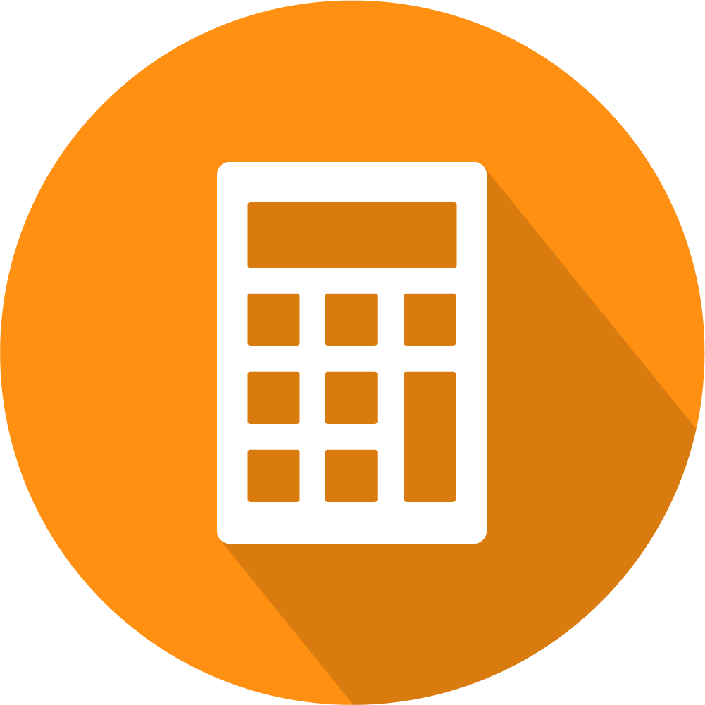 Calculator Icon Orange