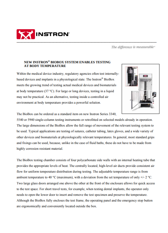BioBox System Enables Testing at Body Temperature