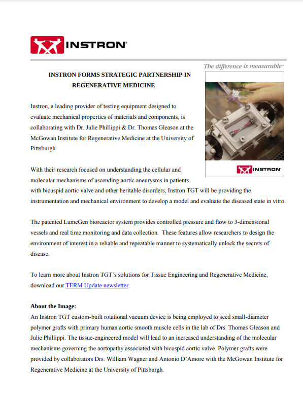 Strategic Partnership in Regenerative Medicine