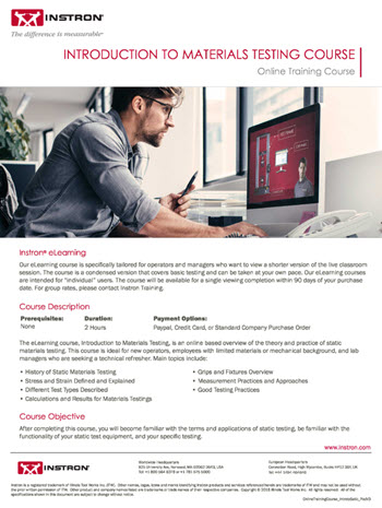 Introduction to Materials Testing Online Training Course
