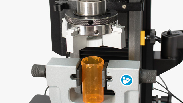 Biaxial Testing of Pharmaceutical Bottle Closure