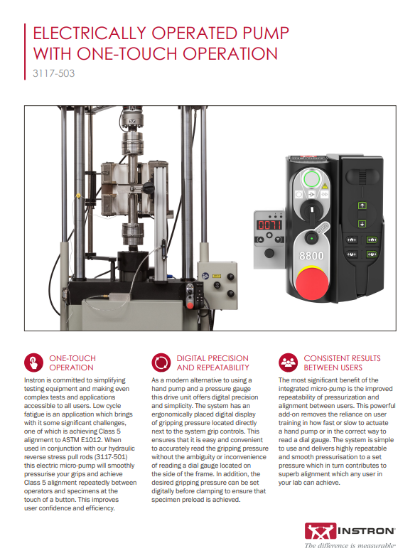 Electrically Operated Pump with One-Touch Operation | 3117-503