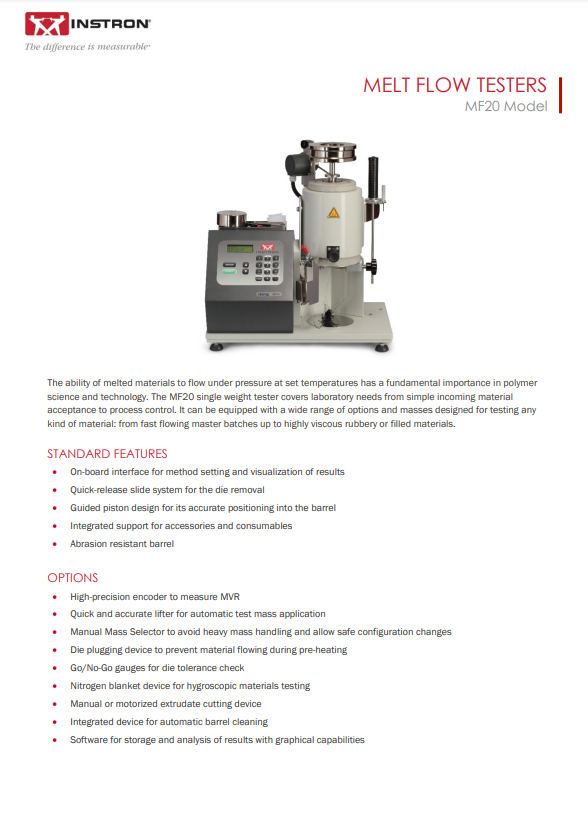 Melt Flow Testers MF20