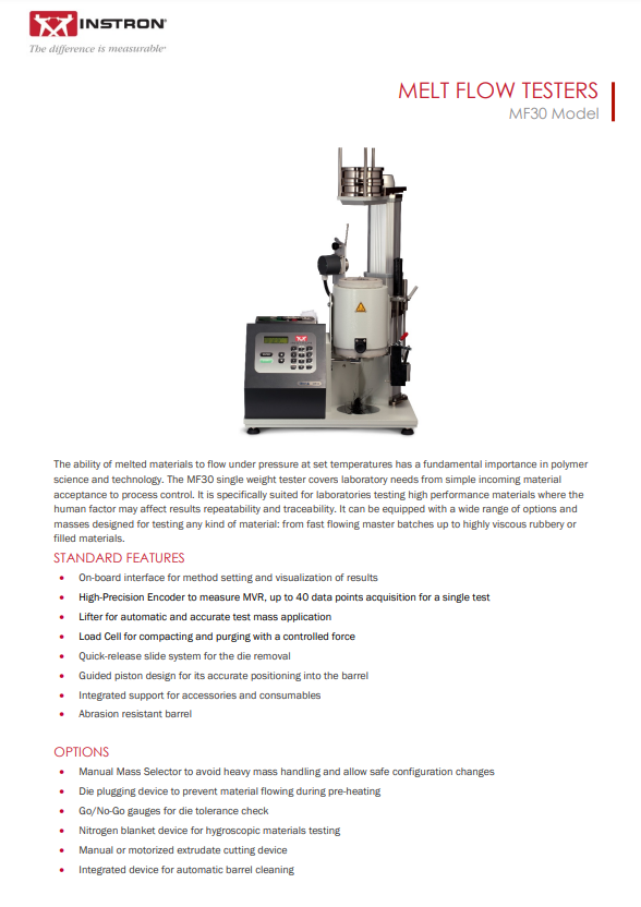 Melt Flow Testers MF30