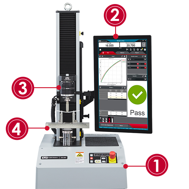 ISO 178 setup on materials testing system