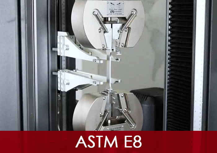 Ensaio de tração ASTM E8 de materiais metálicos