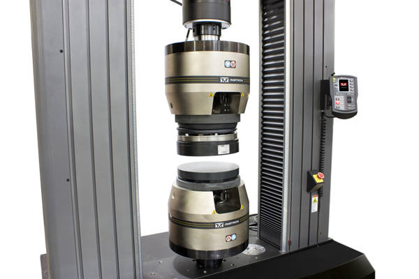 Hydraulic Wedge Action Grips with Compression Fixture Attached