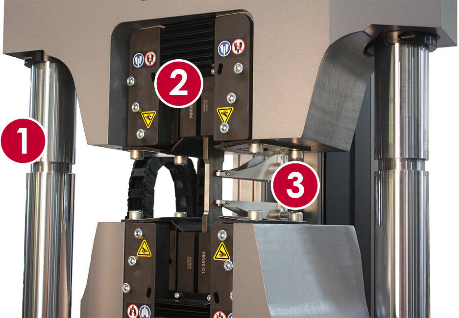 ASTM A370 bar test setup