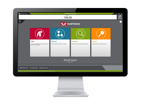 Bluehill Impact for Pendulum Series Software Screen