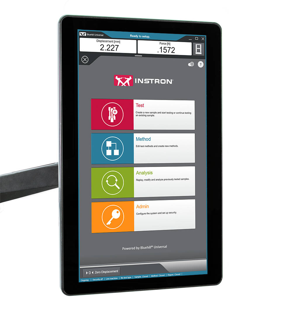 Bluehill Universal 정적 재료 시험 소프트웨어