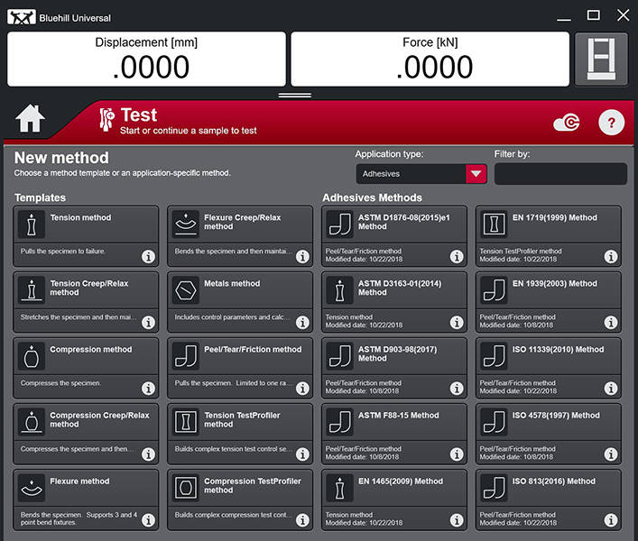 Bluehill Universal Screen Shot