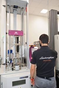 Impact drop tower at Lamborghini's