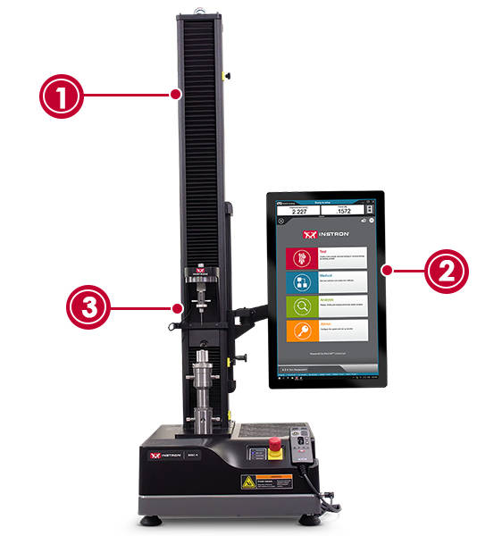 | Instron EN 14477 puncture test setup
