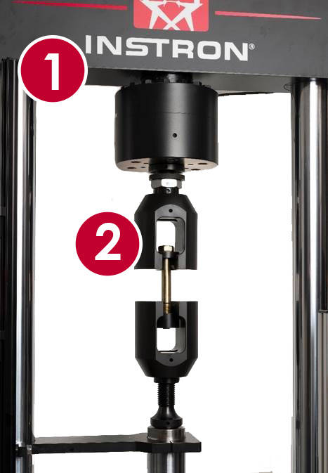 ASTM A370 fastener test setup
