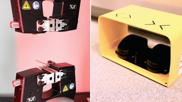 공압식 사이드 액션 그립의 풋 스위치 작동