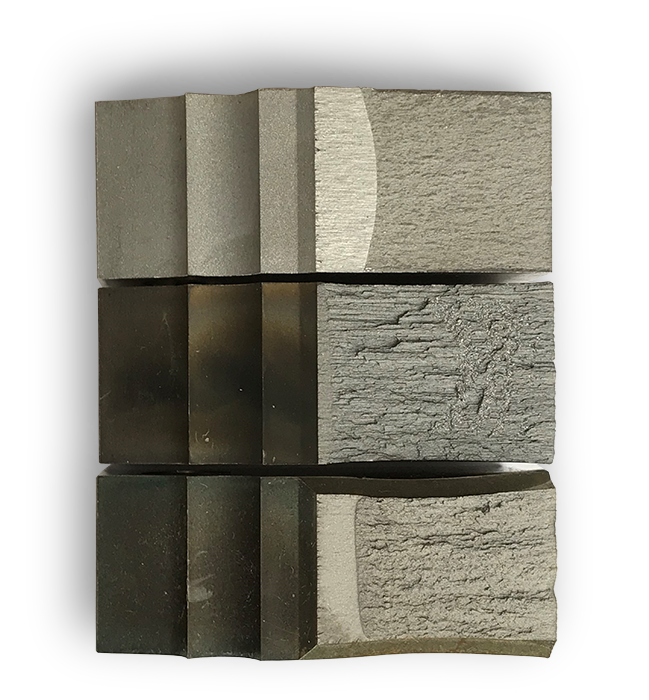 Fractured CT Specimen Aluminium Brittle Iron Fe Ductile