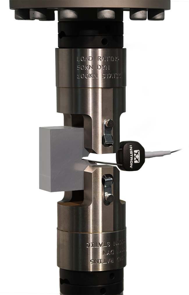 Bluehill Fracture Steel CT Specimen in Grips