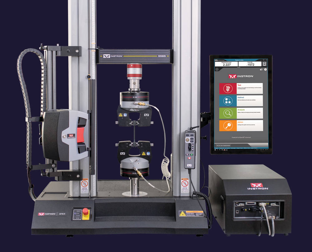 Instron Retrofit with AVE 2 Advanced Video Extensometer