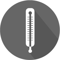 Grey Thermometer Icon