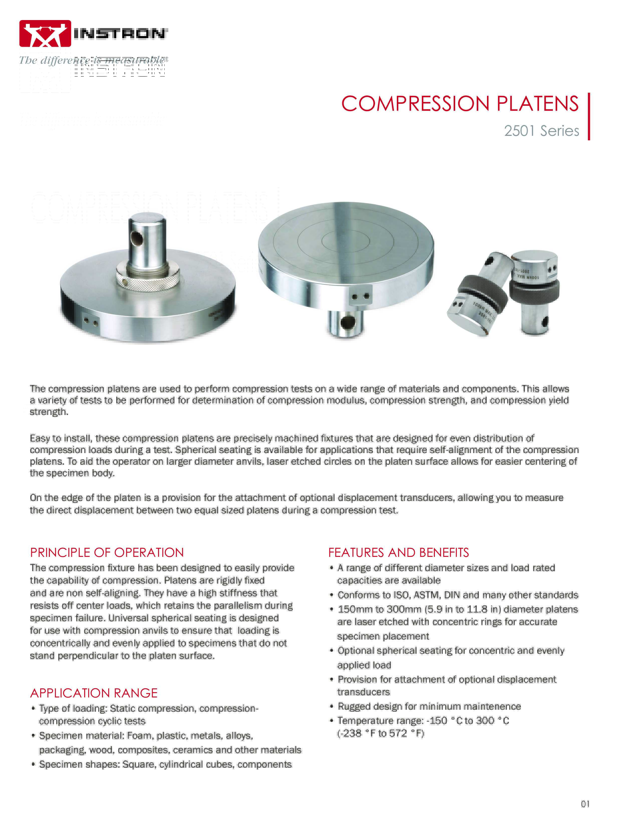 2501 Series Compression Platens