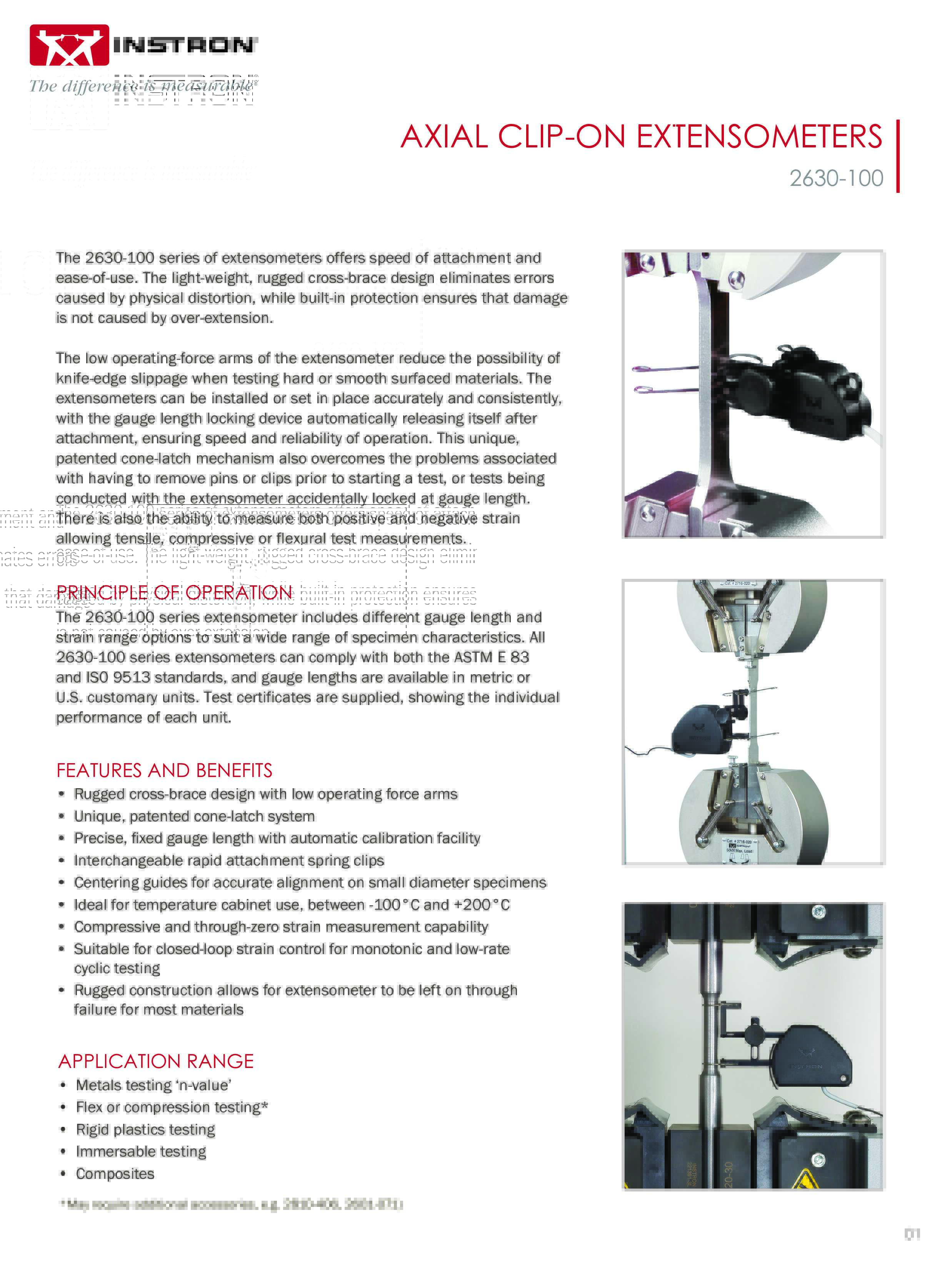 2630 Series Strain Gauge Extensometers