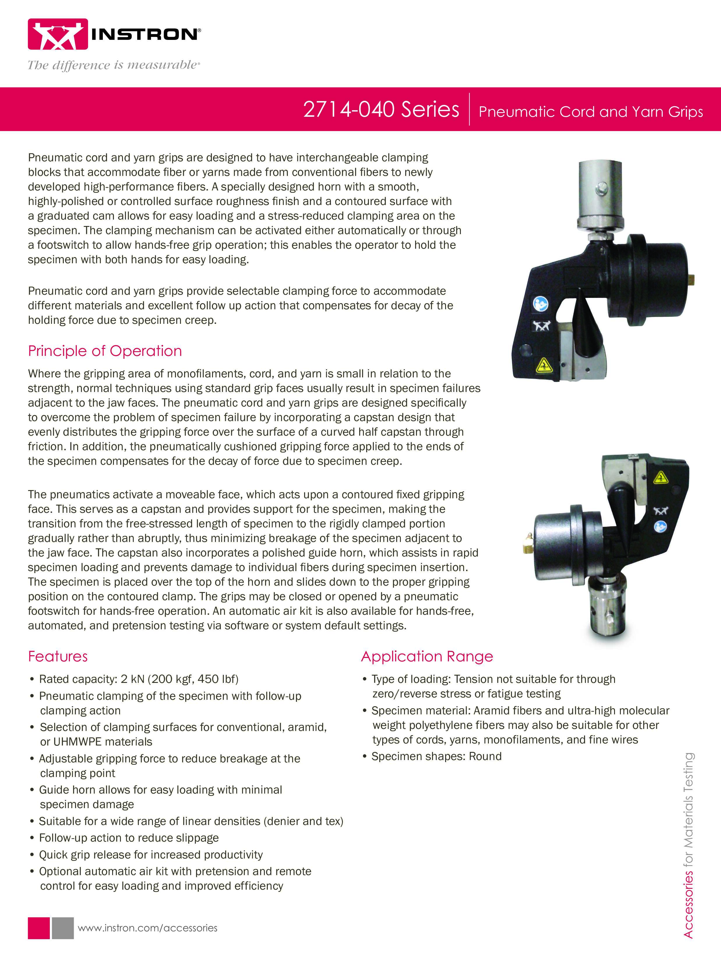 2714 Series Pneumatic Tire Cord Grips (2714-040)