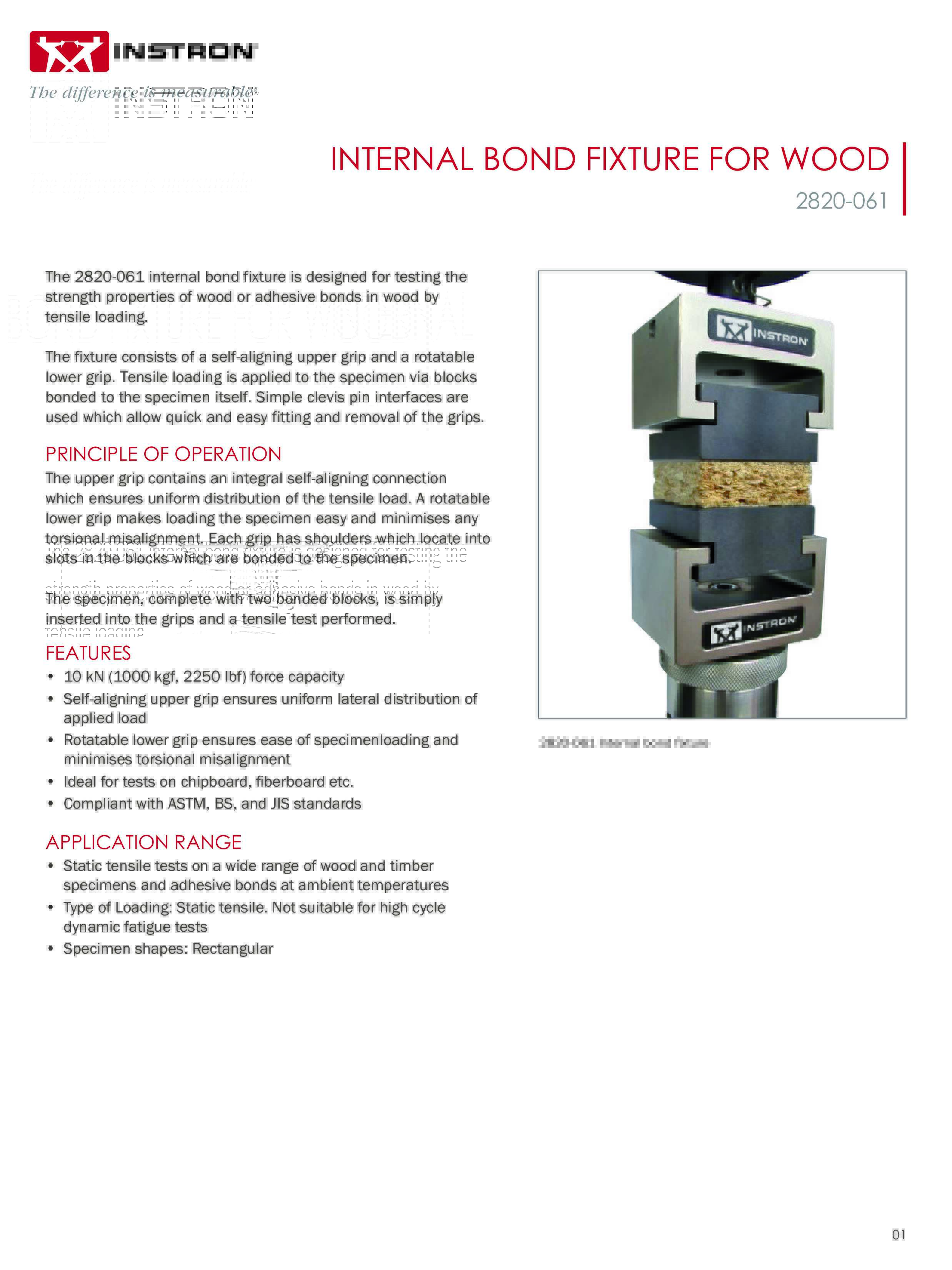 Internal Bond Fixture For Wood | 2820-061