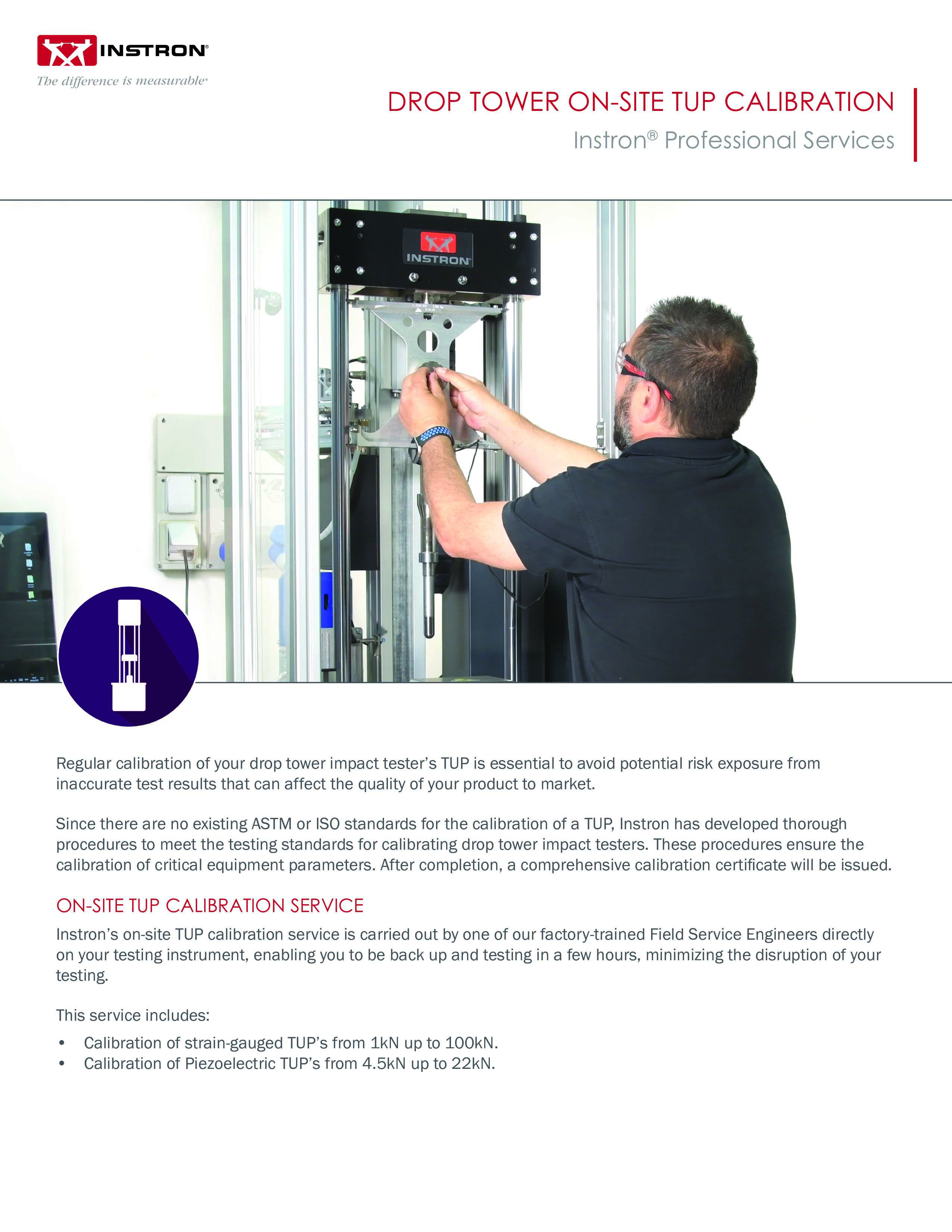 Drop Tower On-Site TUP Calibration