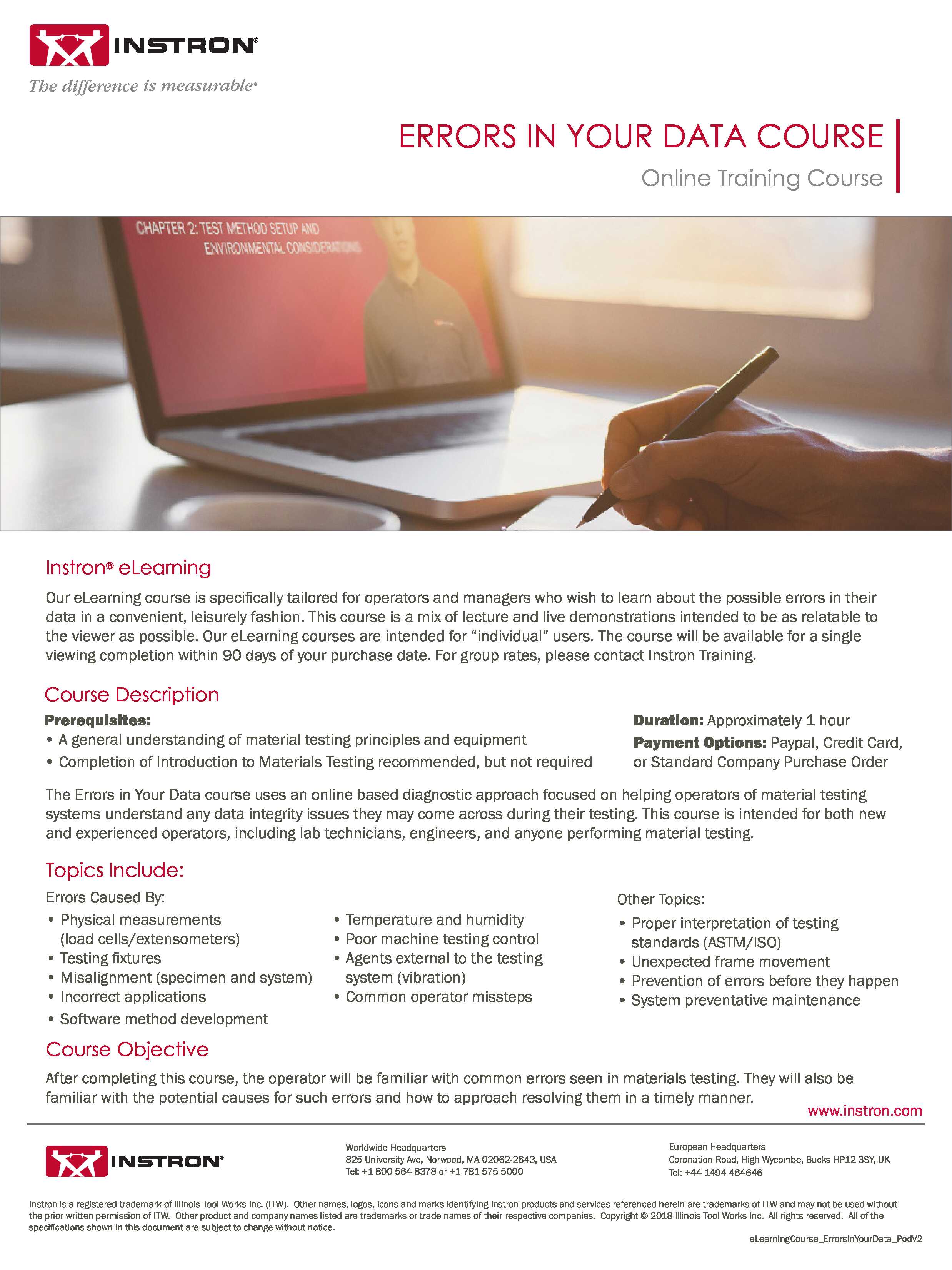 Errors In Your Data Online Training Course