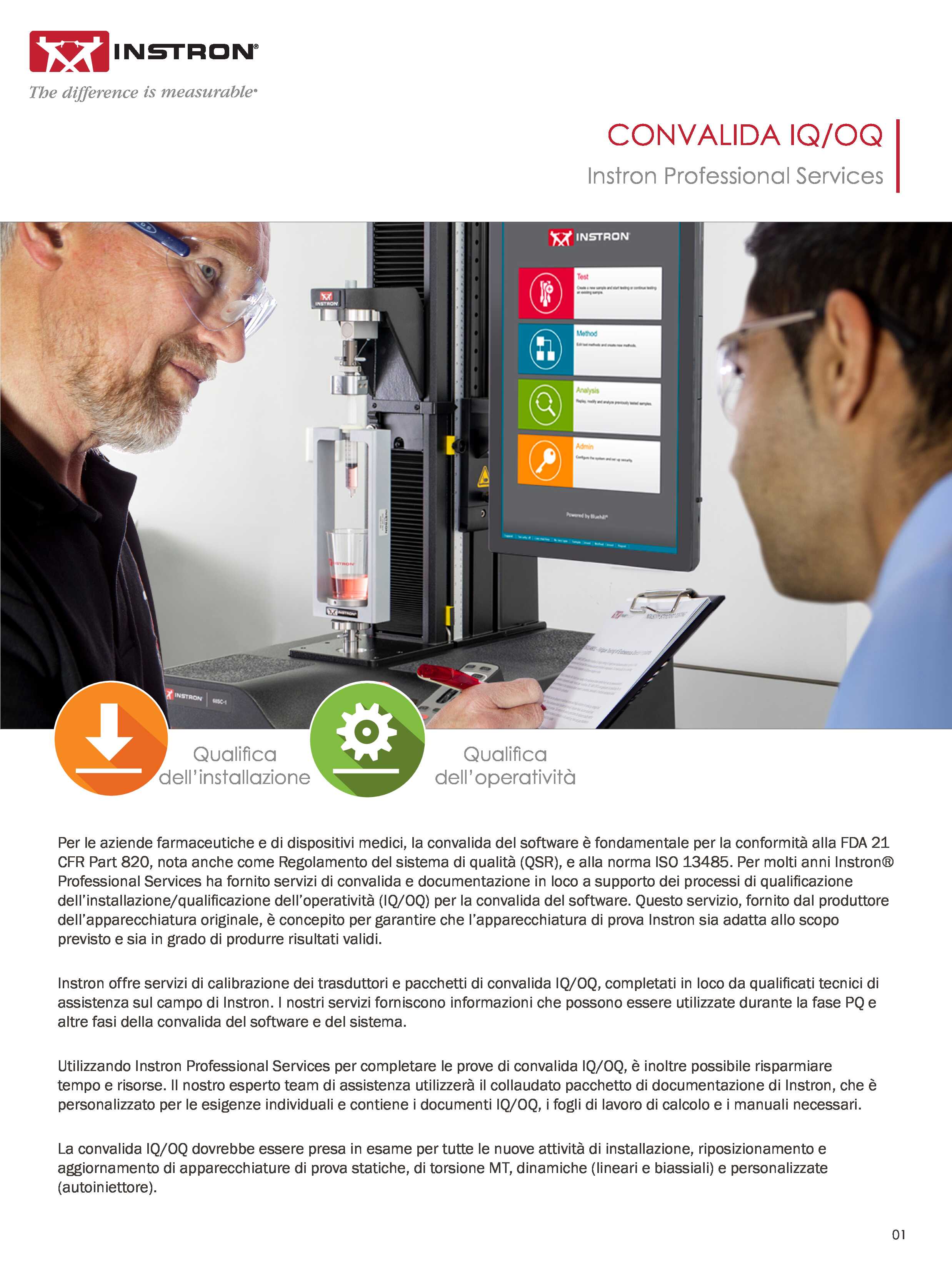Validazione e documentazione IQOQ (FDA 21 CFR 820)