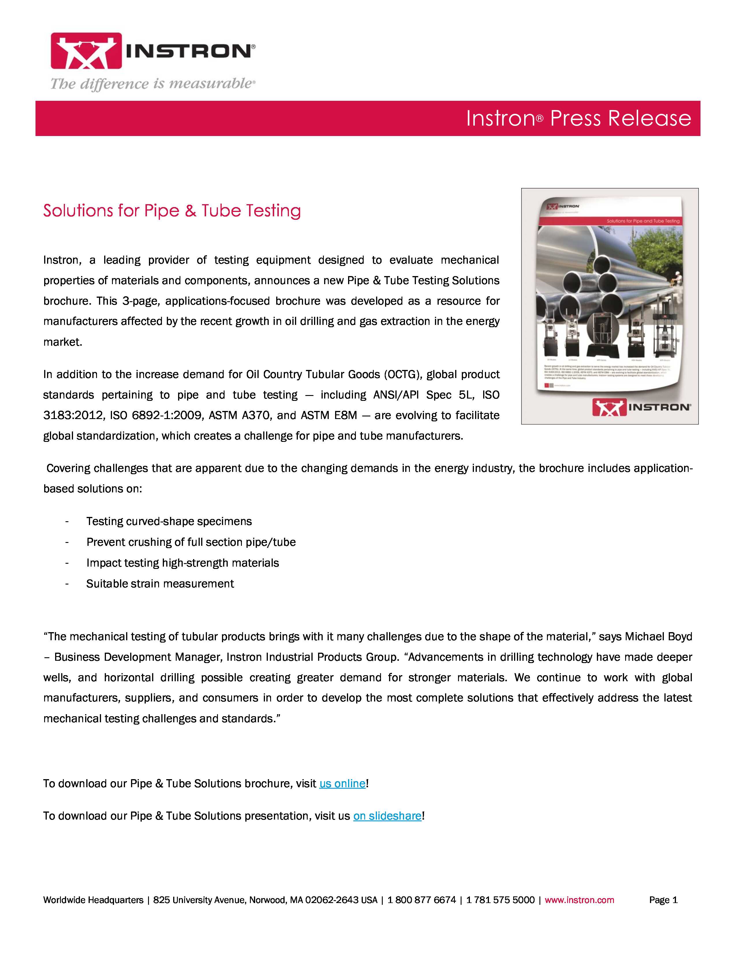 Pipe & Tube Brochure