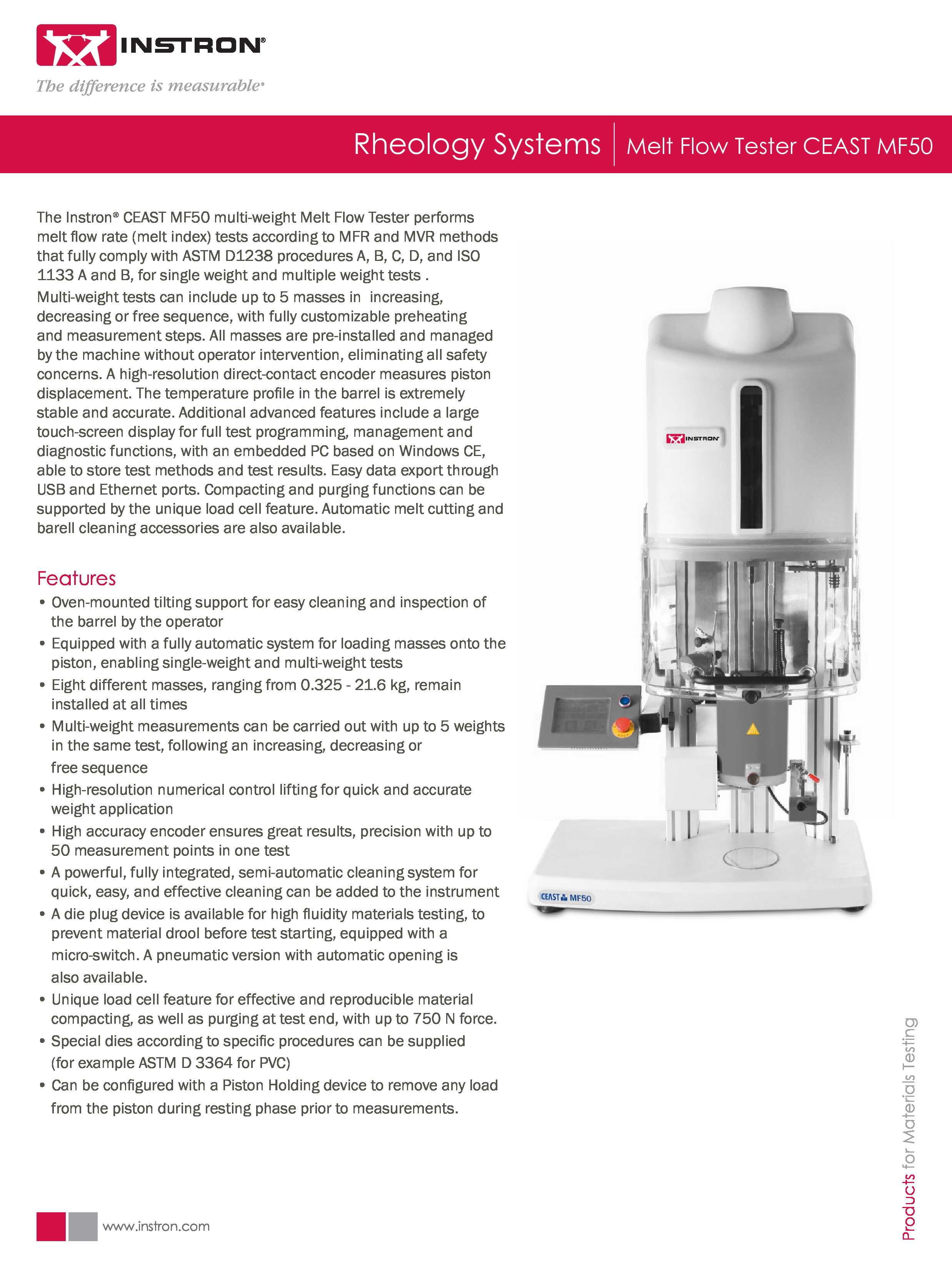 Rheology Systems Melt Flow Tester CEAST MF50