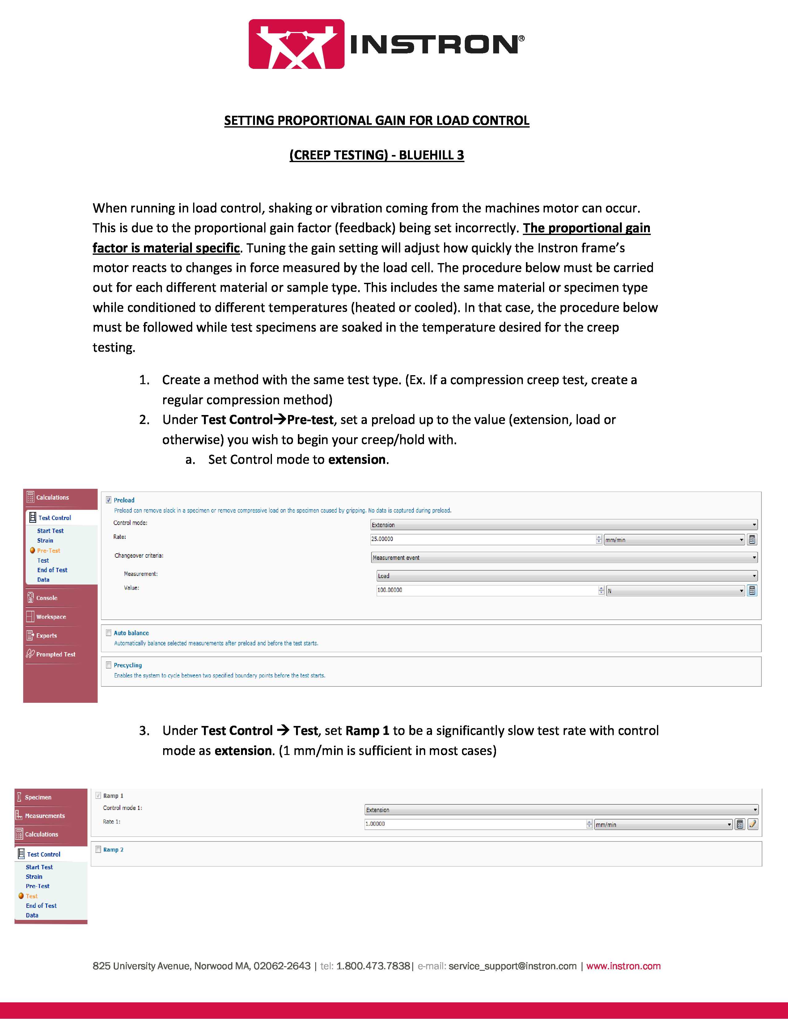 Setting Proportional Gain for Load Control