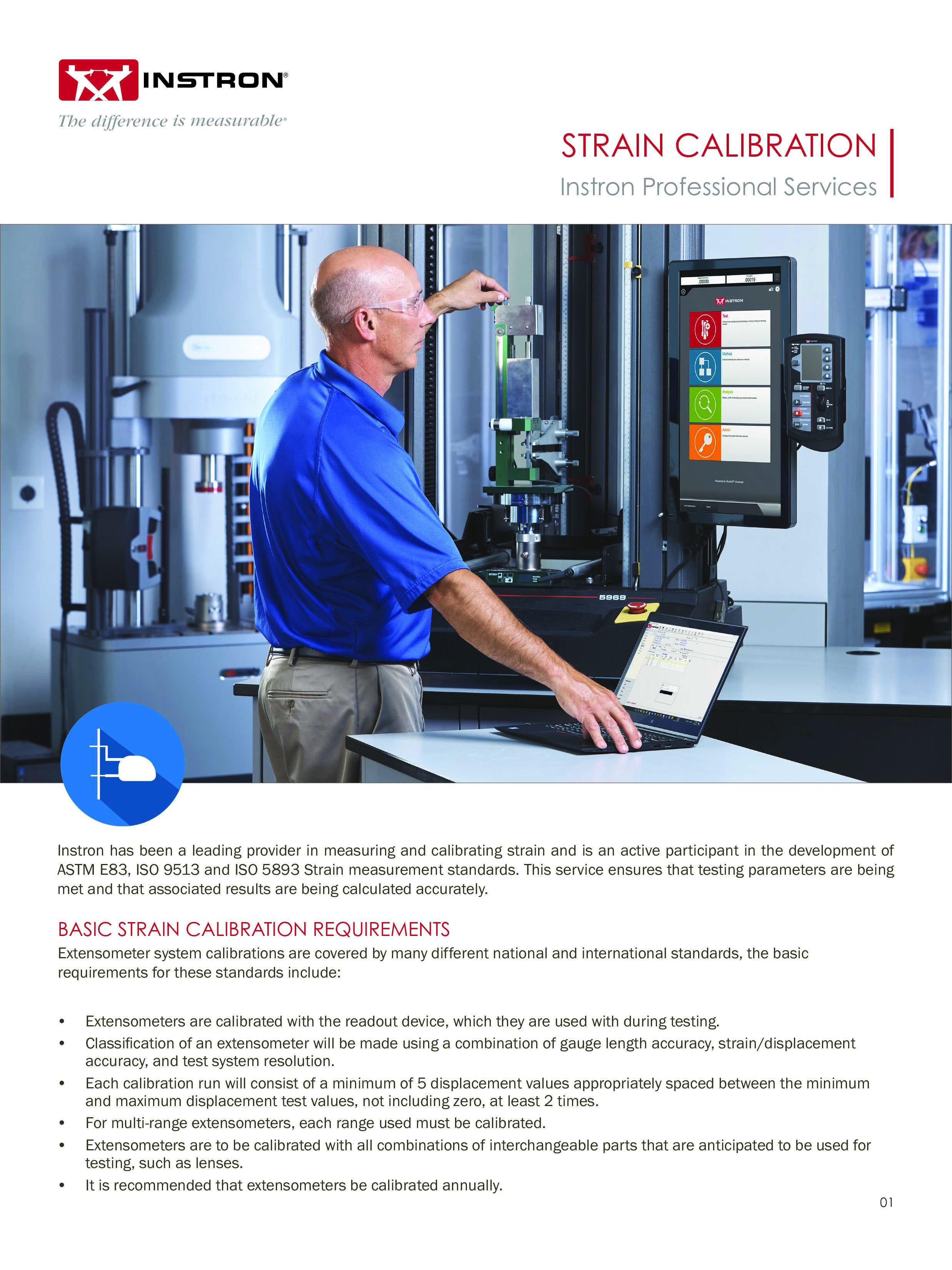 Strain Calibration – Instron Professional Services
