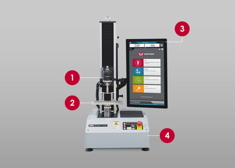 34SC Universal Testing System Setup for Testing to ASTM D790 Flexure Testing of Plastics