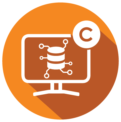 | Instron Bluehill Central software icon — computer monitor displaying a data network diagram with a C badge