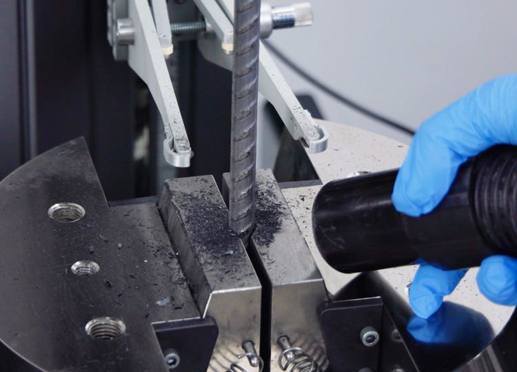 Cleaning Up Rebar Scale Between Tests