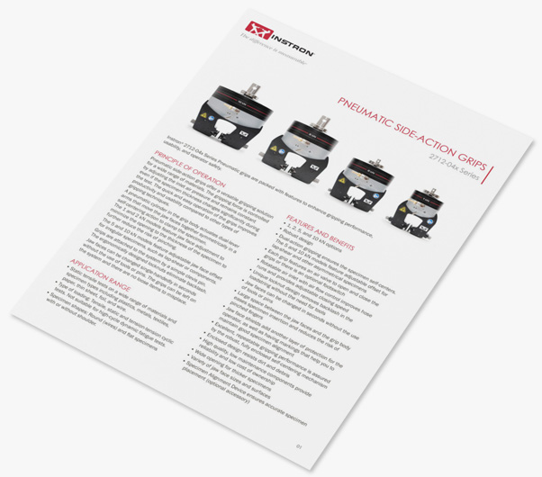 Pneumatic Side Action Tensile Grips Data Sheet