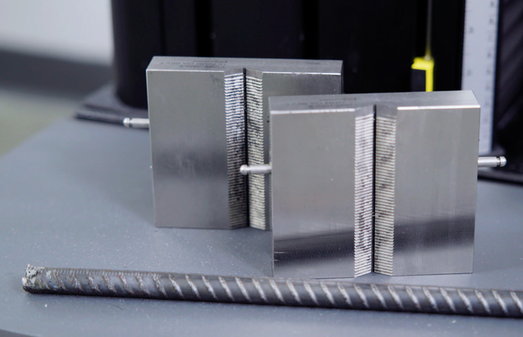 Optimal Tensile Grip Jaw Faces for Rebar Testing