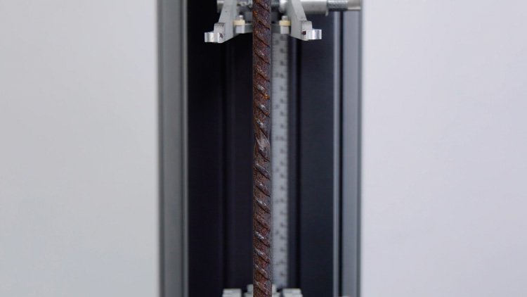 Rebar Right Before Failure - Tensile Test ASTM A615