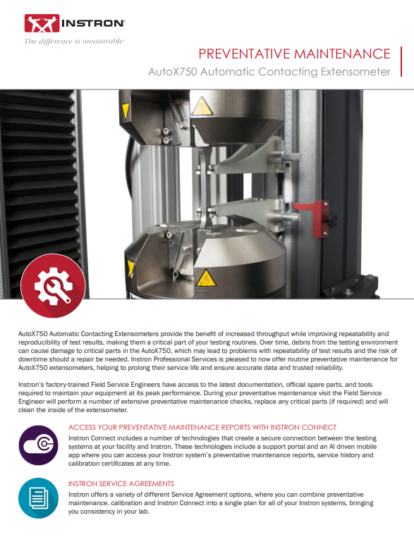 Preventative Maintenance AutoX750 Automatic Contacting Extensometer