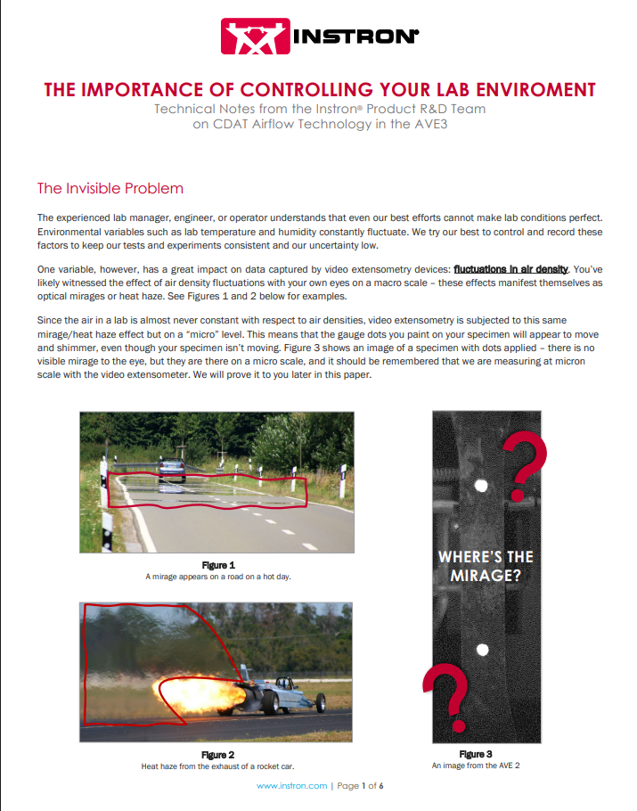 | Instron The Importance of Fans in Video Extensometry