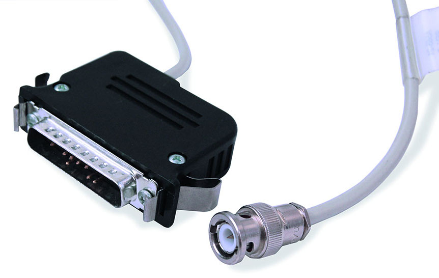 BNC to 25-pin adapter cable for 0-10 V analog input