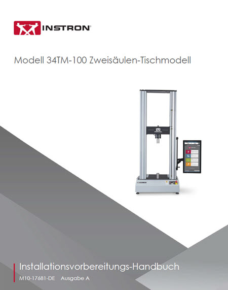 Modell 34TM-100 Dual Column Table Model Vorinstallationshandbuch