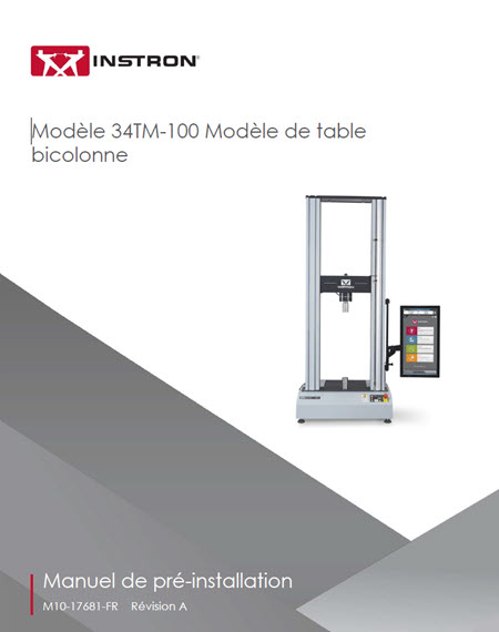 Manuel de préinstallation du modèle de table à double colonne 34TM-100